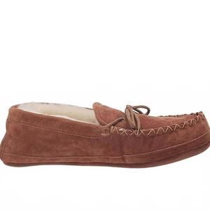 NEW OLD FRIEND FOOTWEAR men's soft sole moccasin in chestnut